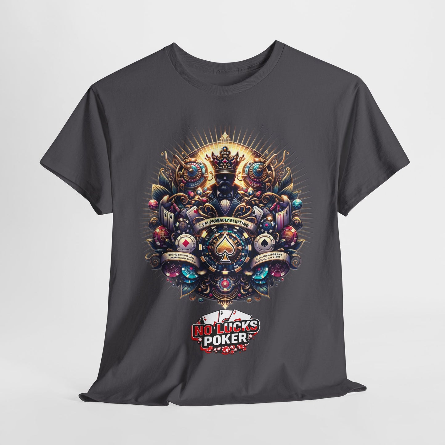 I'm Probably Bluffing unisex heavy cotton tee Poker Apparel