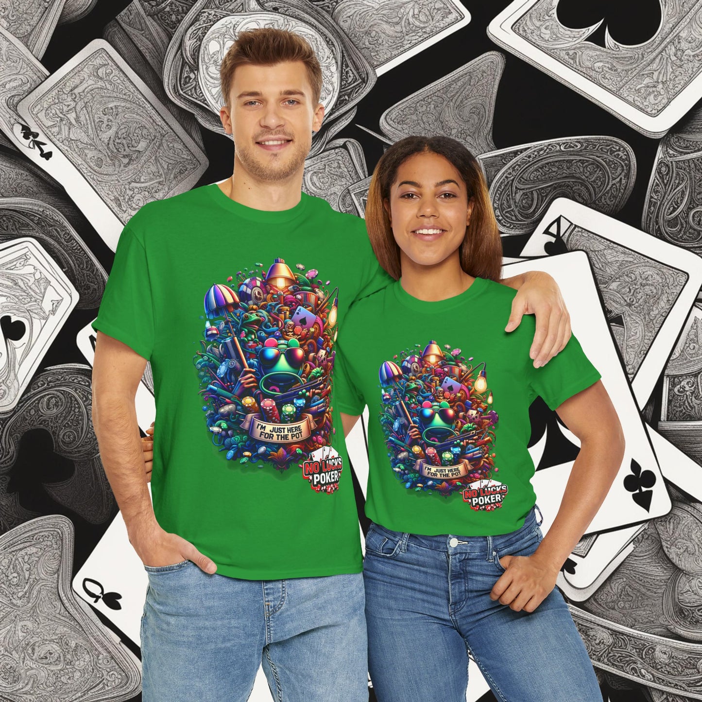 I'm Just here for the Pot unisex heavy cotton tee Poker Apparel