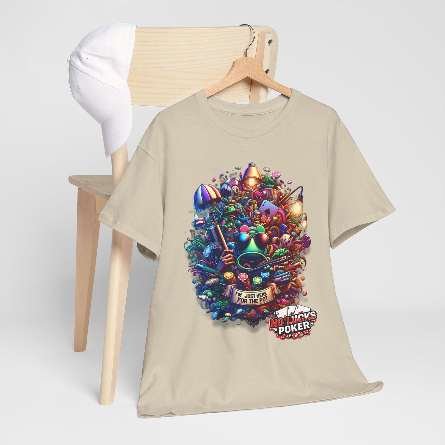 I'm Just here for the Pot unisex heavy cotton tee Poker Apparel