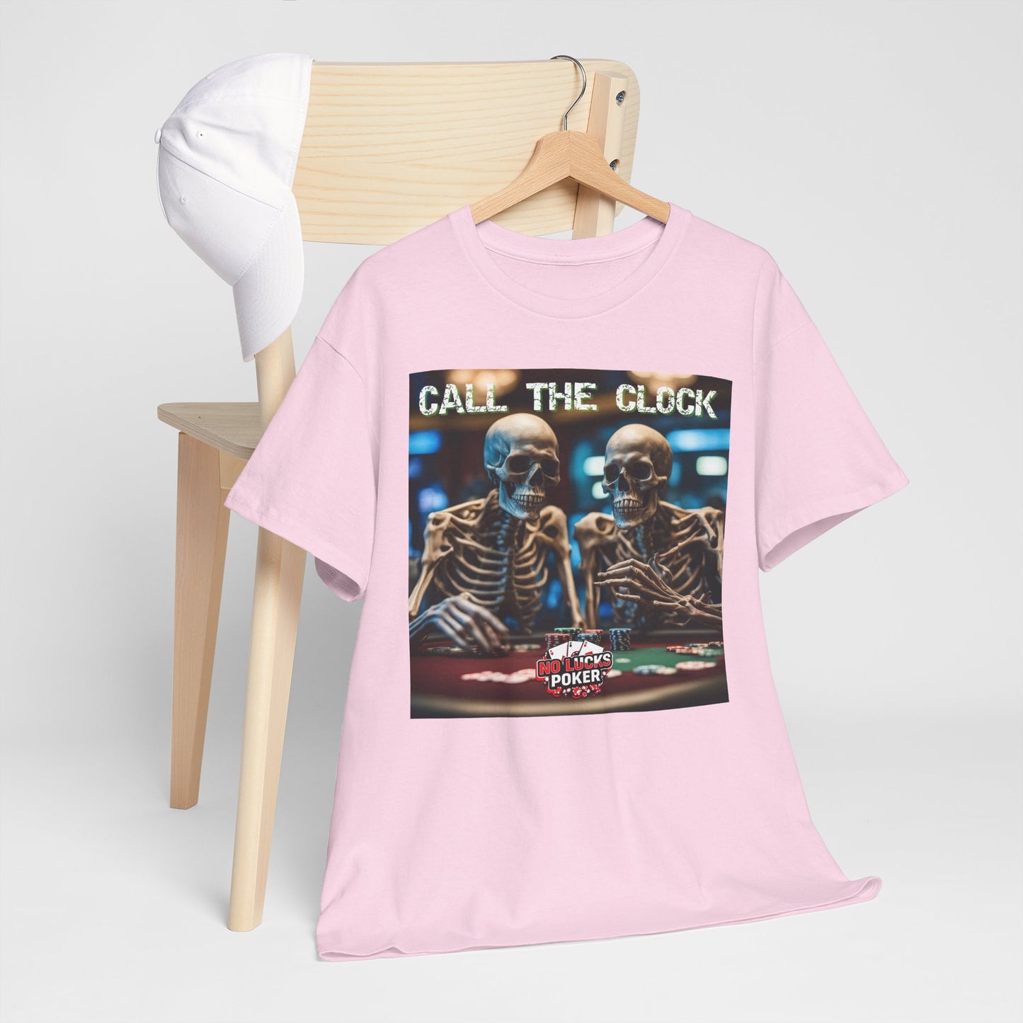 Call the clock skull unisex heavy cotton T-Shirt Must have Good Luck All-in