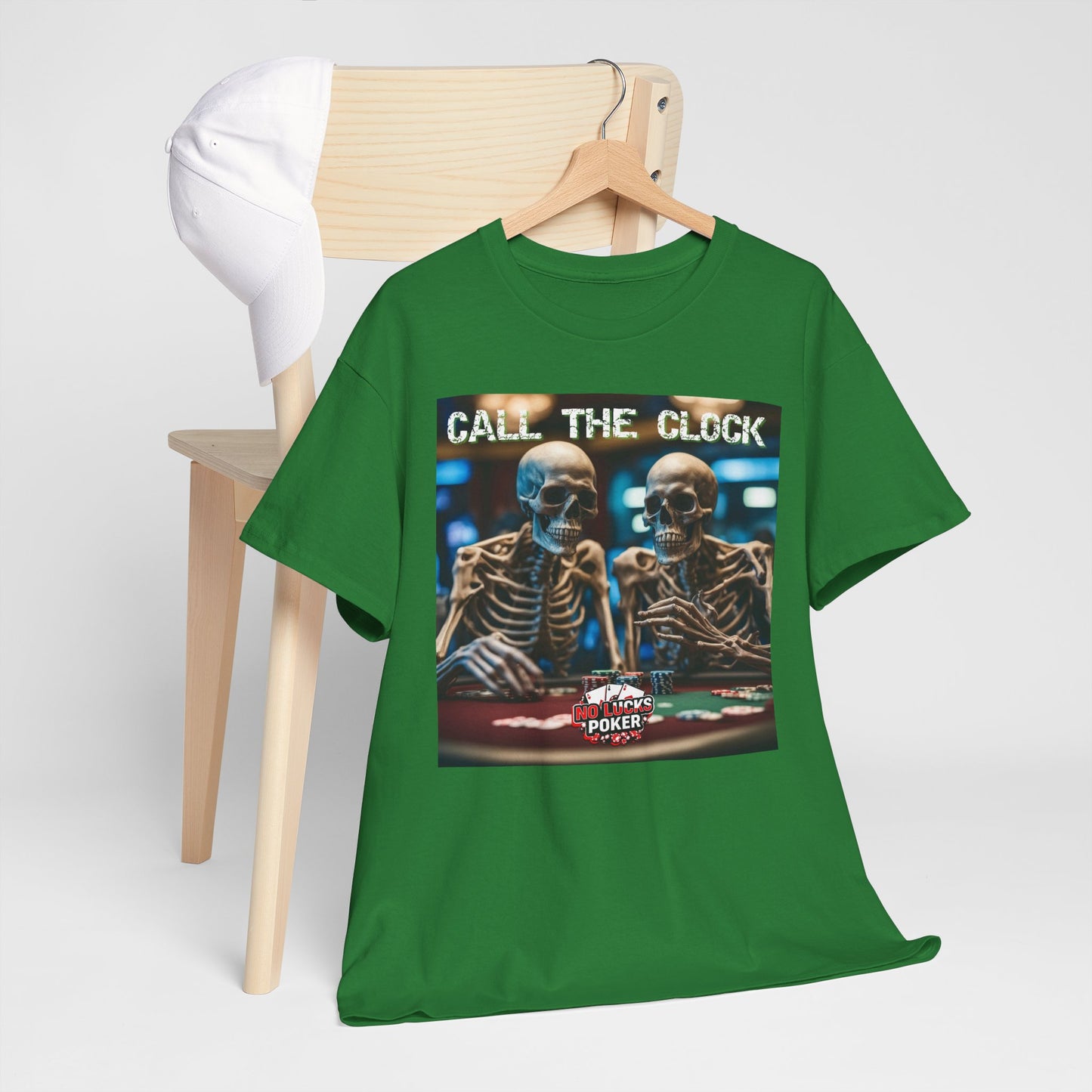 Call the clock skull unisex heavy cotton T-Shirt Must have Good Luck All-in