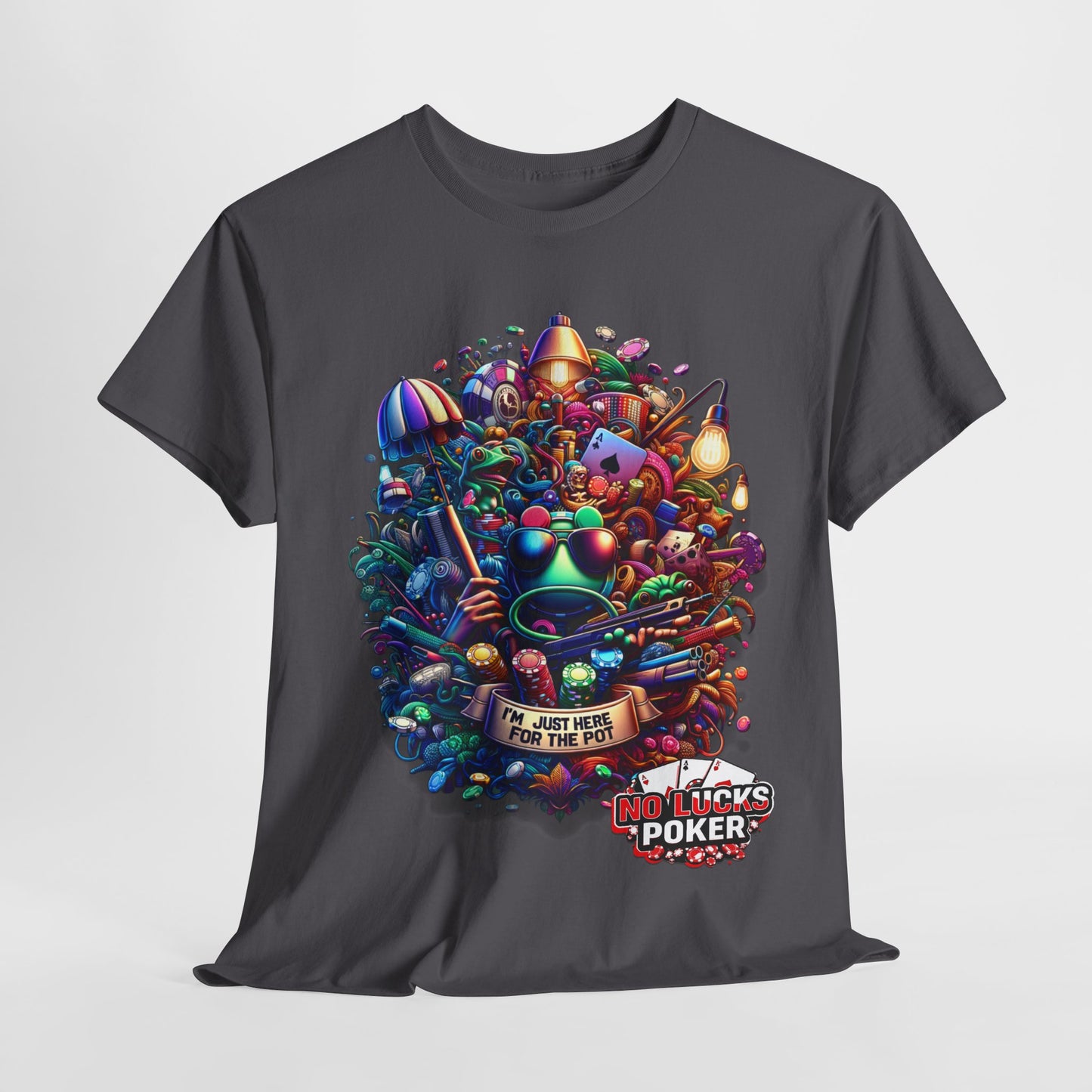 I'm Just here for the Pot unisex heavy cotton tee Poker Apparel