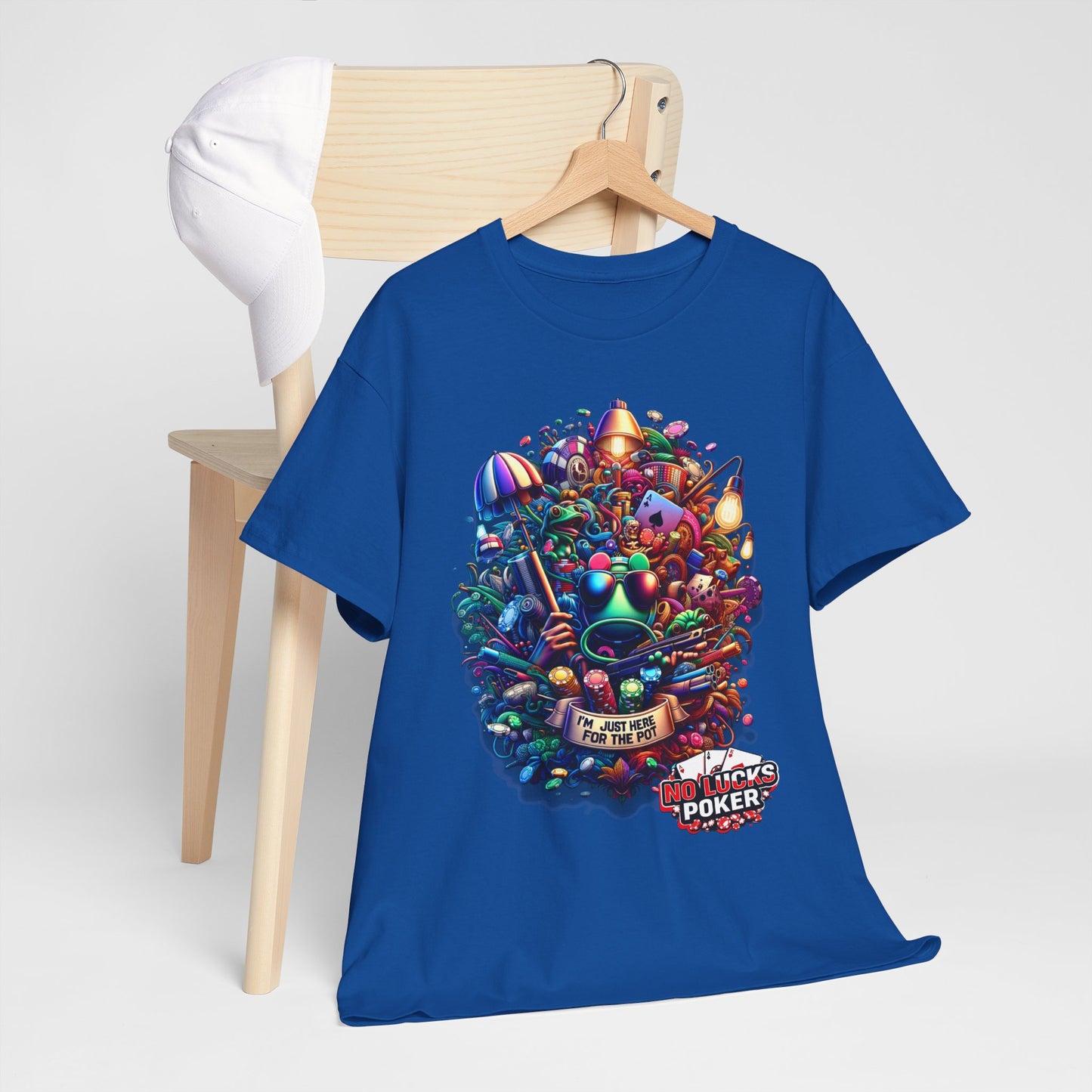 I'm Just here for the Pot unisex heavy cotton tee Poker Apparel