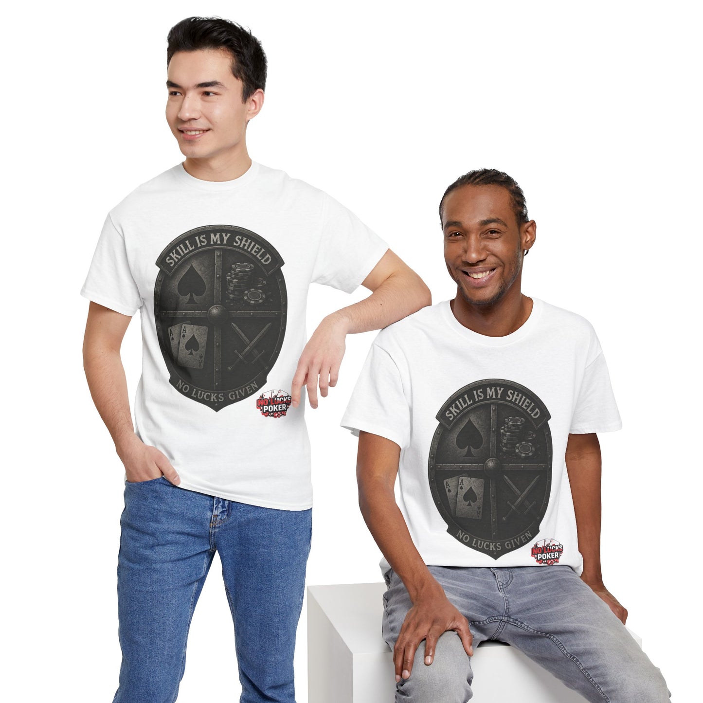 Stack or Shatter Poker T-Shirt | No Lucks Given – Skill Over Luck