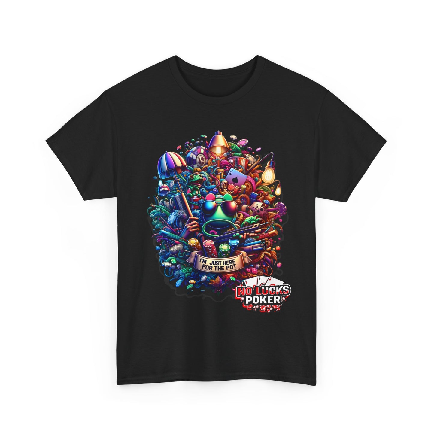 I'm Just here for the Pot unisex heavy cotton tee Poker Apparel