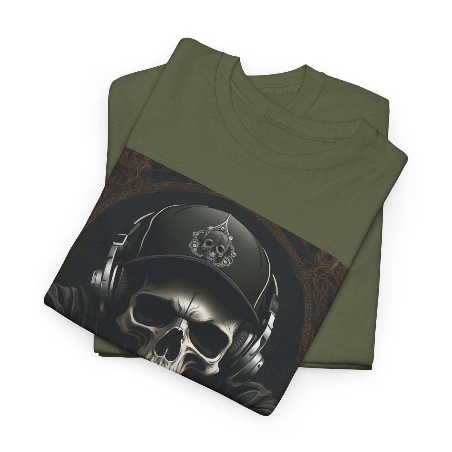 No Lucks Given – Hoodie Skull & Headphones Poker Tee