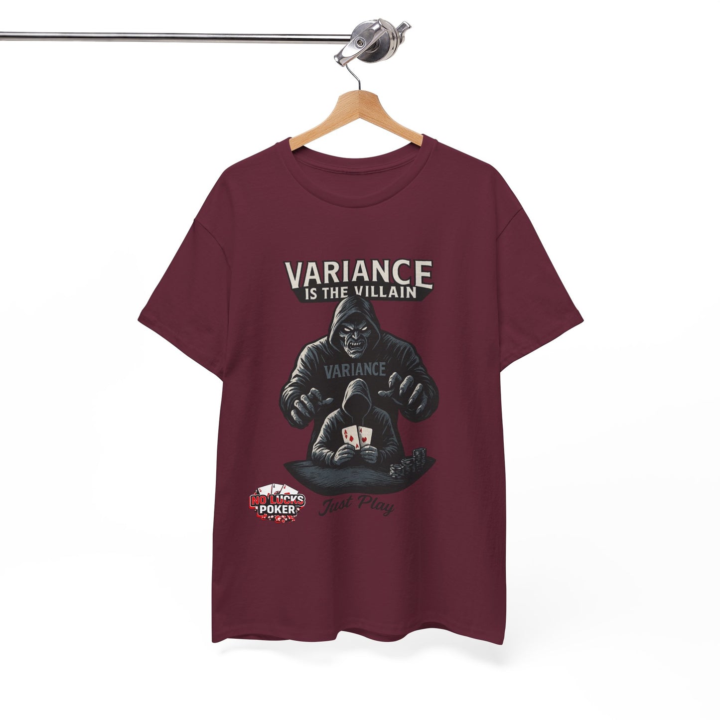 Variance is the Villain Poker T-Shirt | Zero Lucks – Fight the Swings