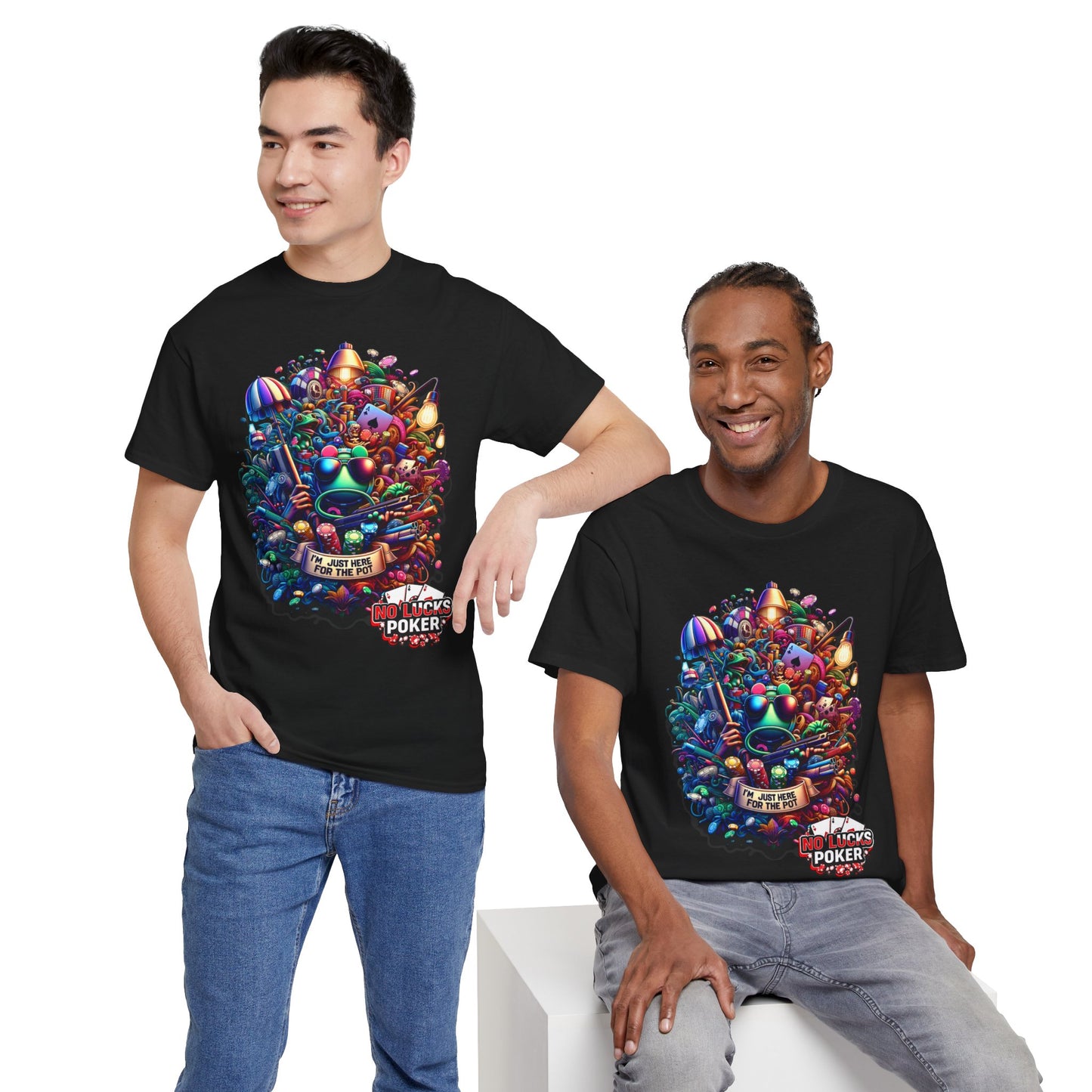 I'm Just here for the Pot unisex heavy cotton tee Poker Apparel