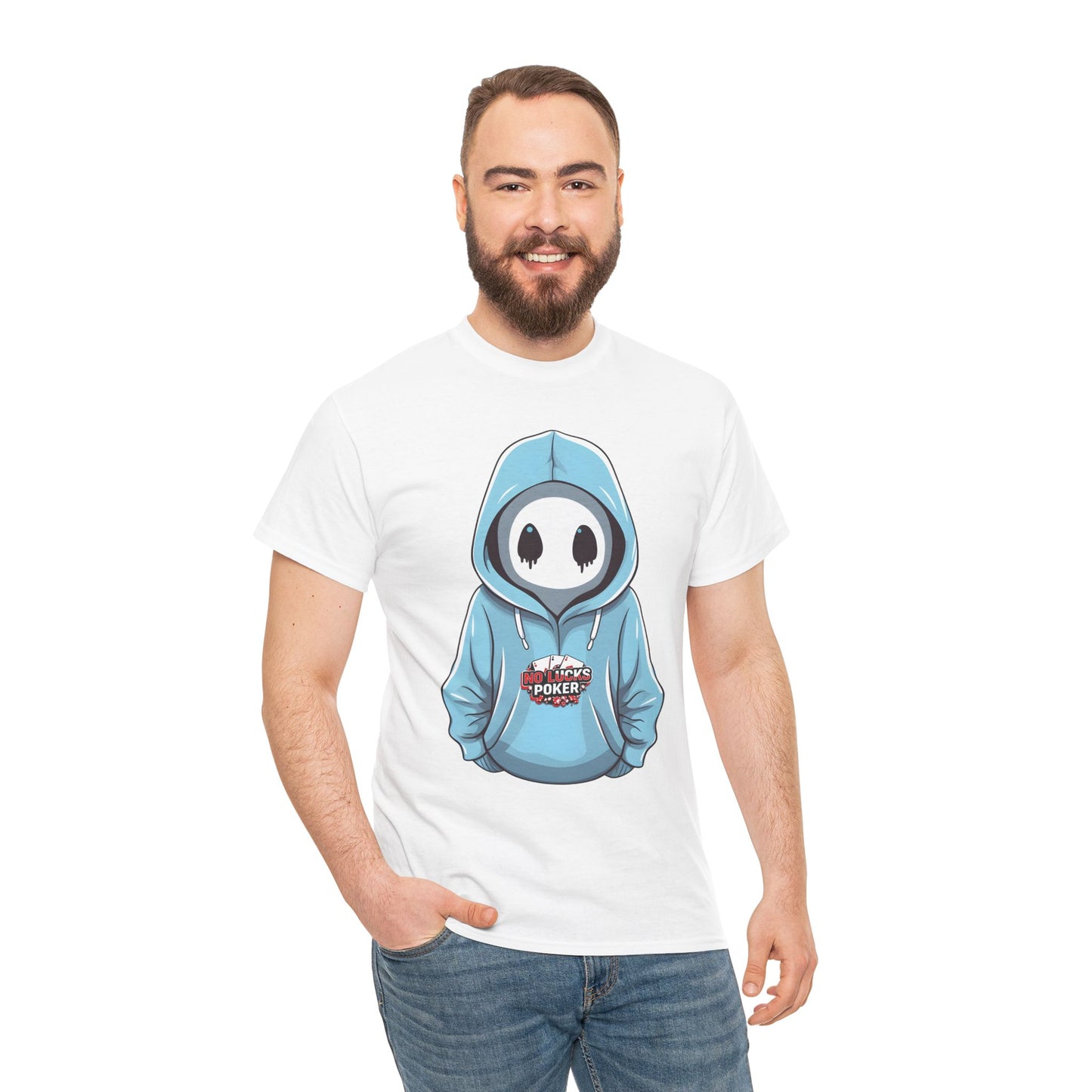No Lucks Given – Mysterious Hoodie Player Poker Tee