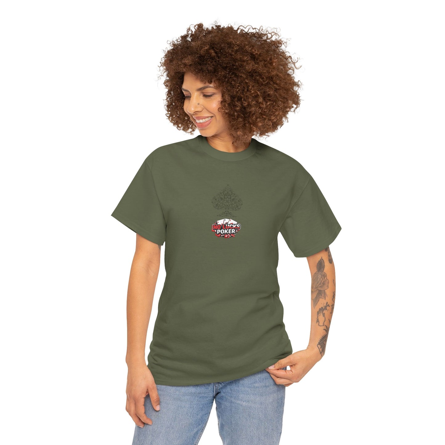 No Lucks Given Logo Poker T-Shirt | Built for Players, Not Luck