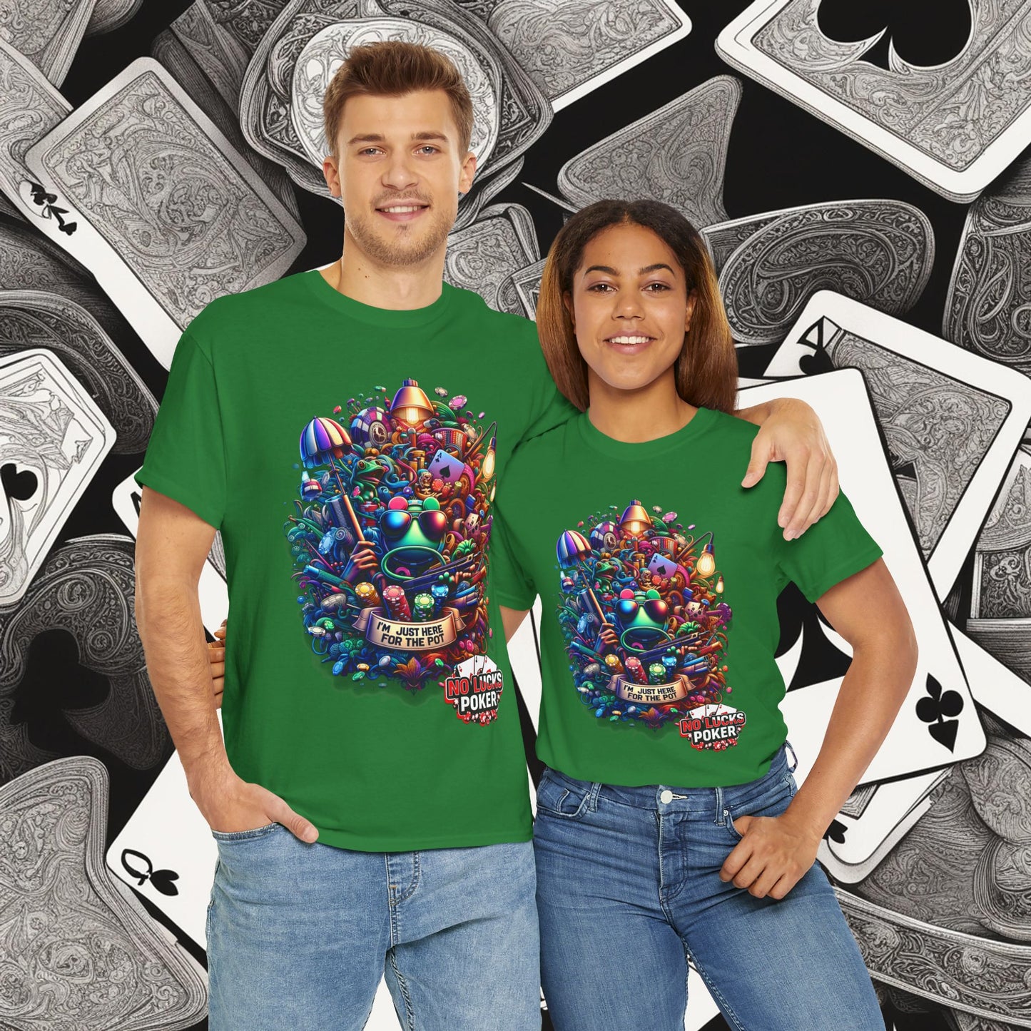 I'm Just here for the Pot unisex heavy cotton tee Poker Apparel