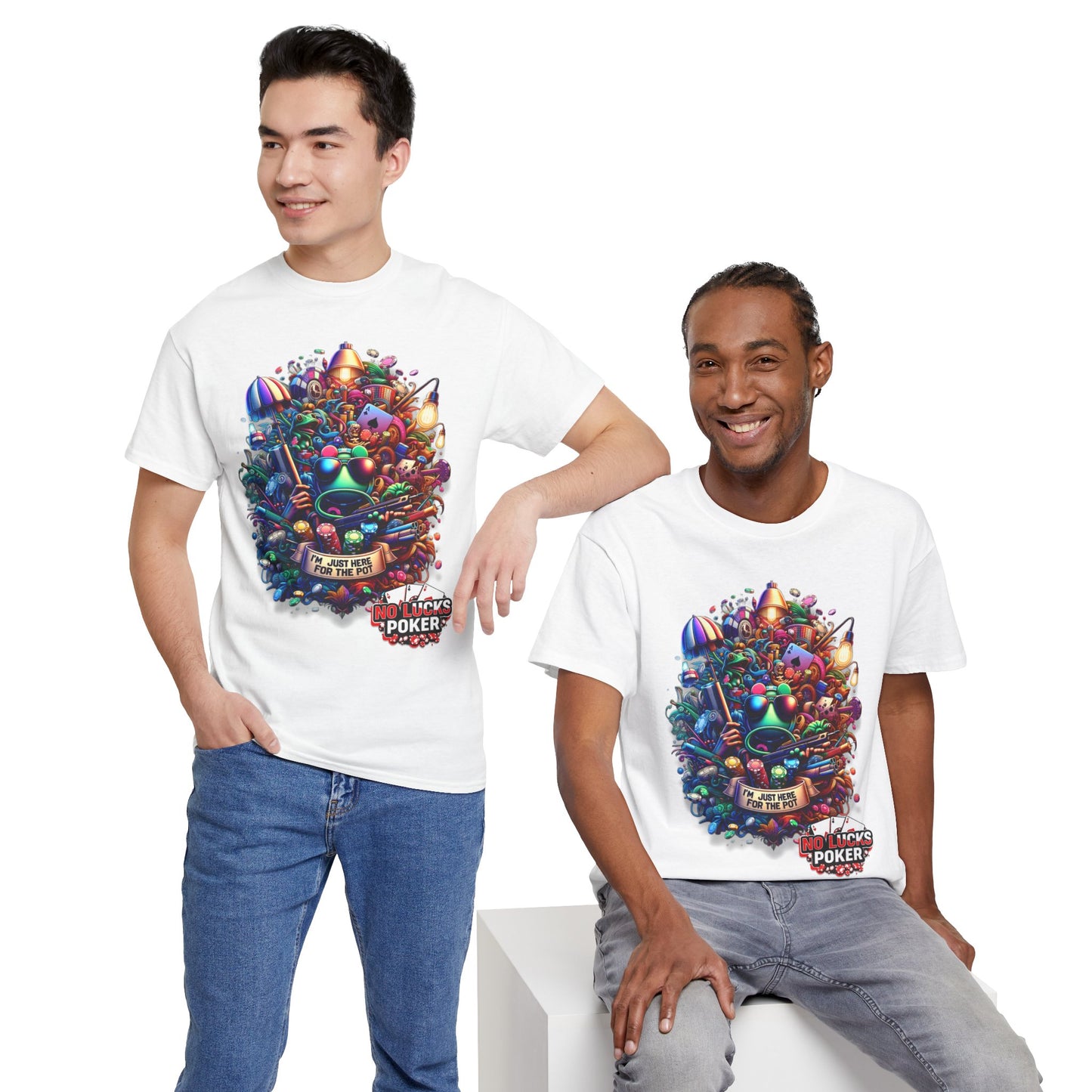 I'm Just here for the Pot unisex heavy cotton tee Poker Apparel