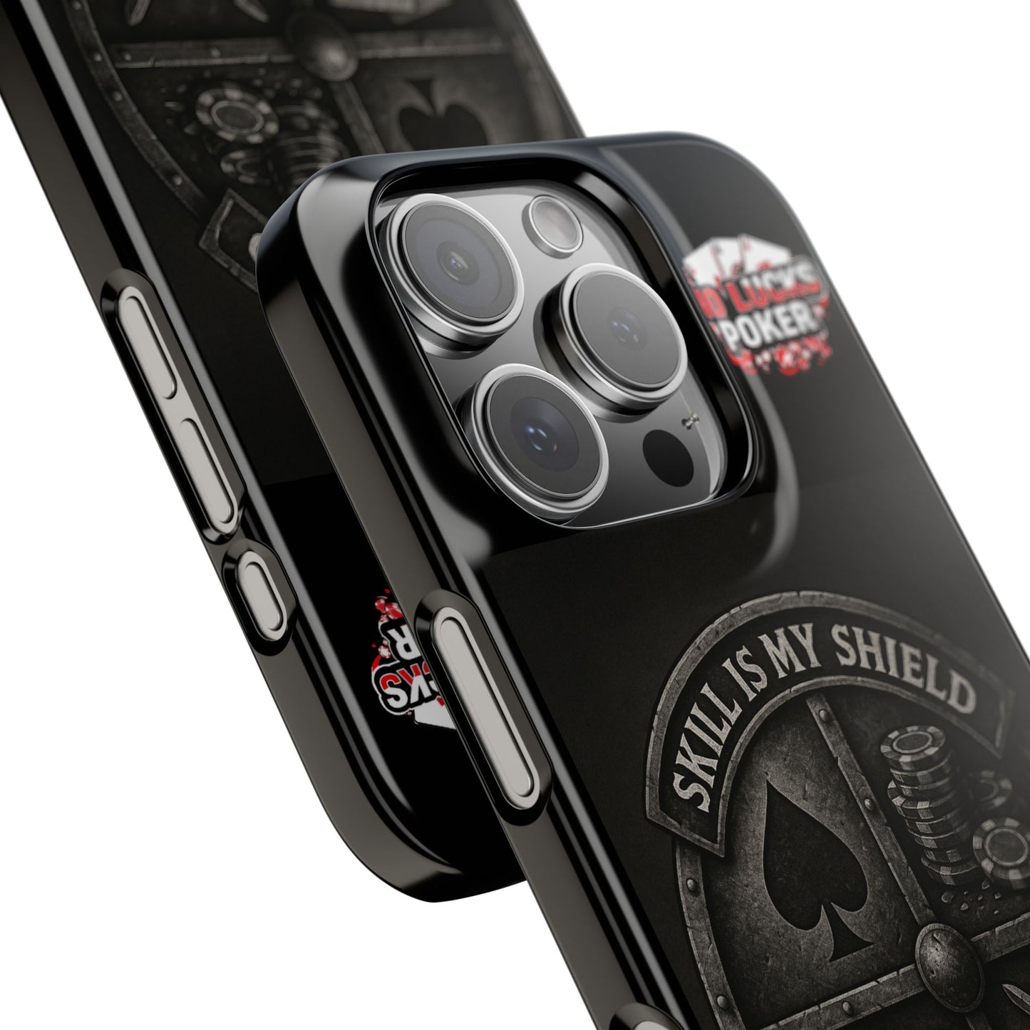 Skill Is My Shield Poker Phone Case | Zero Lucks – Ace of Spades & Crossed Swords -  iPhone 13 - 16