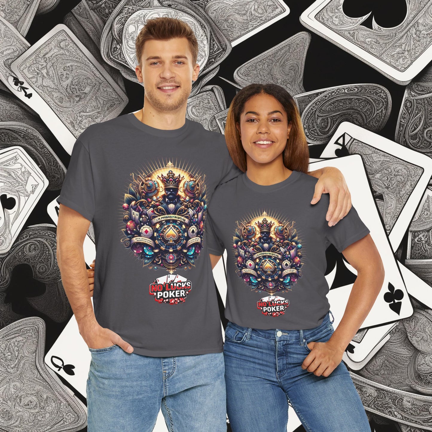 I'm Probably Bluffing unisex heavy cotton tee Poker Apparel