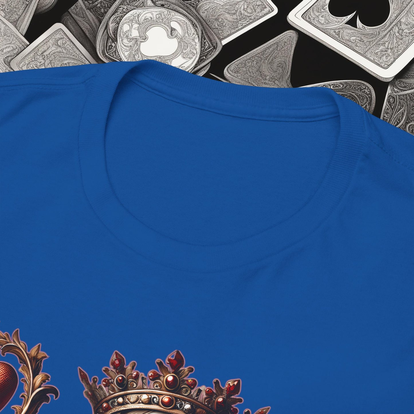 Queen of Hearts Poker T-Shirt | Unisex Heavy Cotton Tee