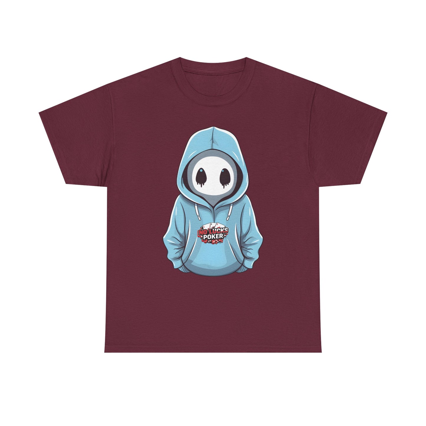 No Lucks Given – Mysterious Hoodie Player Poker Tee