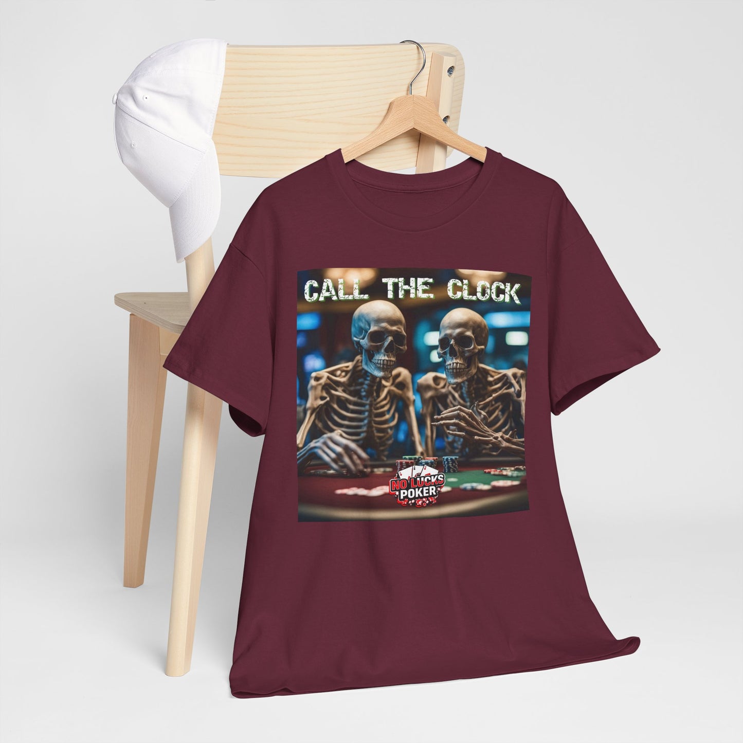 Call the clock skull unisex heavy cotton T-Shirt Must have Good Luck All-in