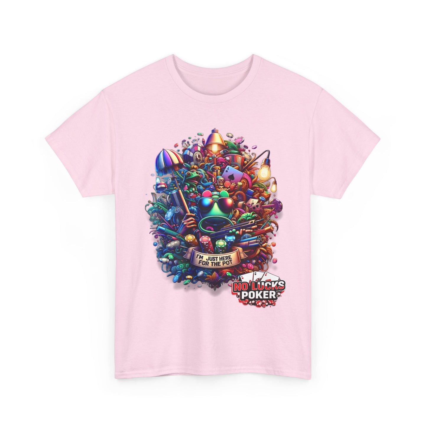 I'm Just here for the Pot unisex heavy cotton tee Poker Apparel