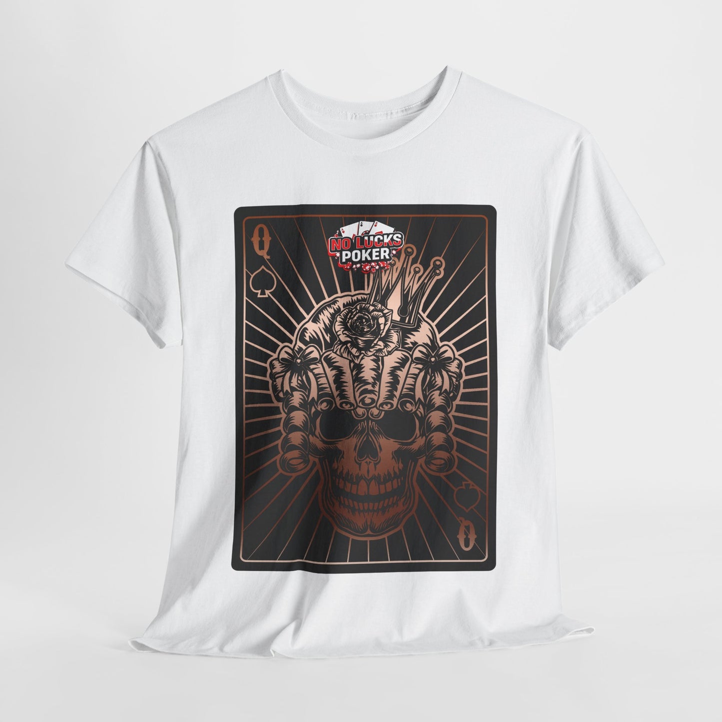 No Lucks Given – Angry Queen of Spades Poker Tee (Copper Edition)
