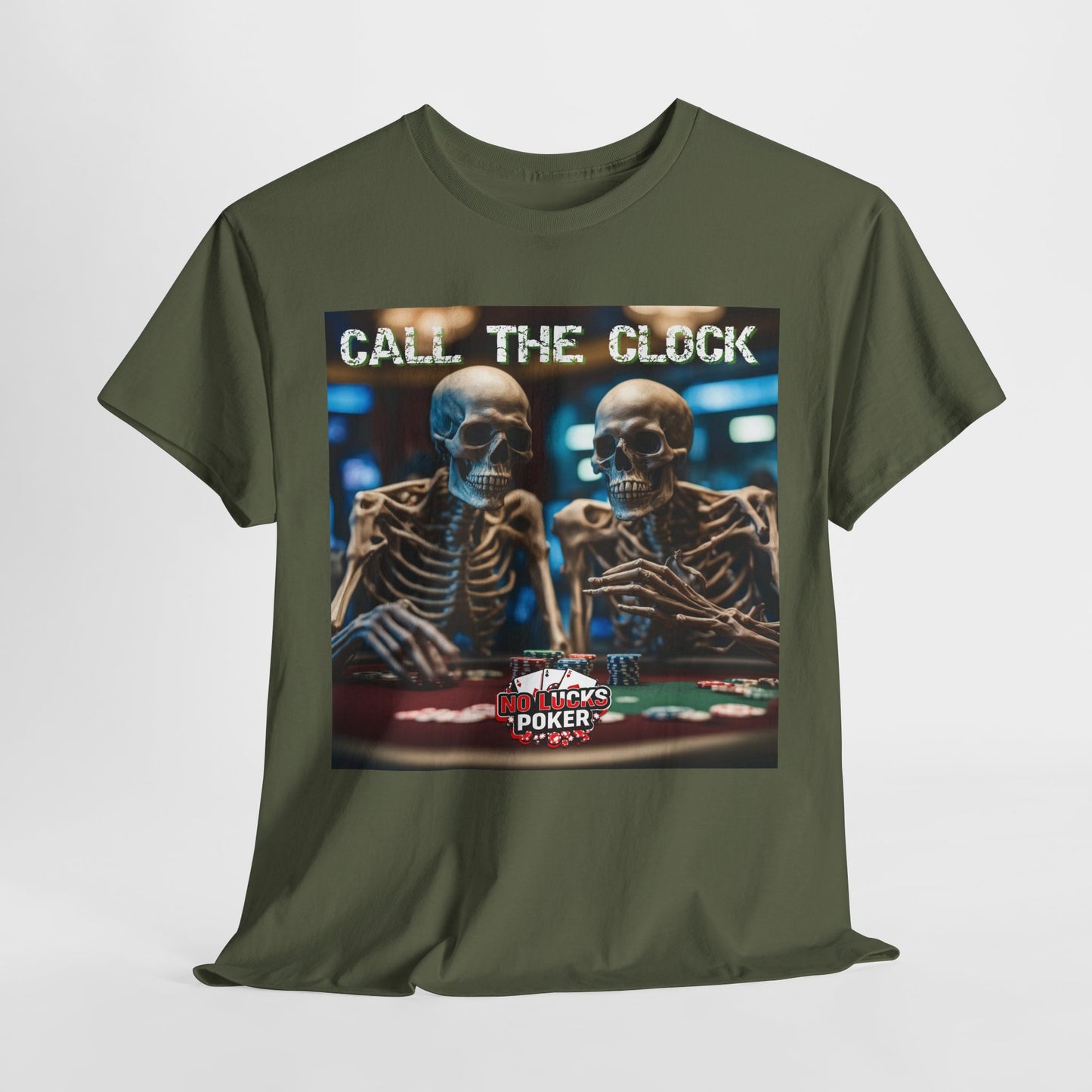 Call the clock skull unisex heavy cotton T-Shirt Must have Good Luck All-in