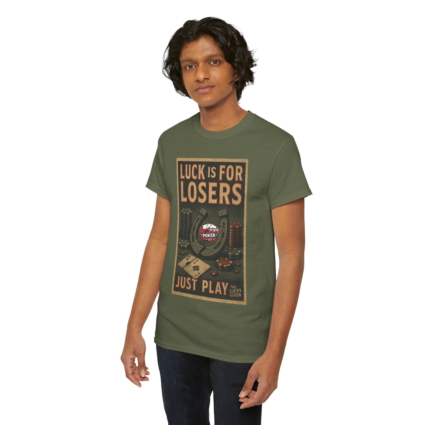 Luck is for Losers Poker T-Shirt | Zero Lucks – Skill Over Chance