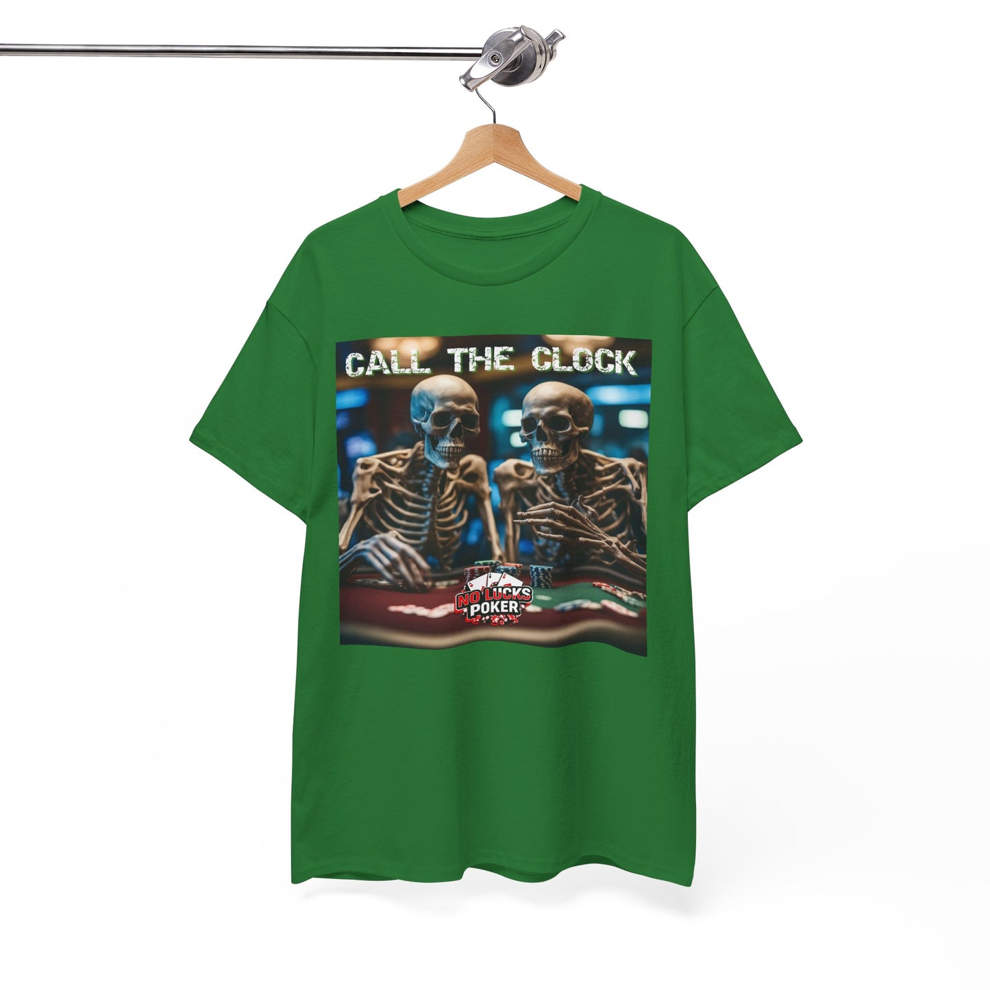 Call the clock skull unisex heavy cotton T-Shirt Must have Good Luck All-in