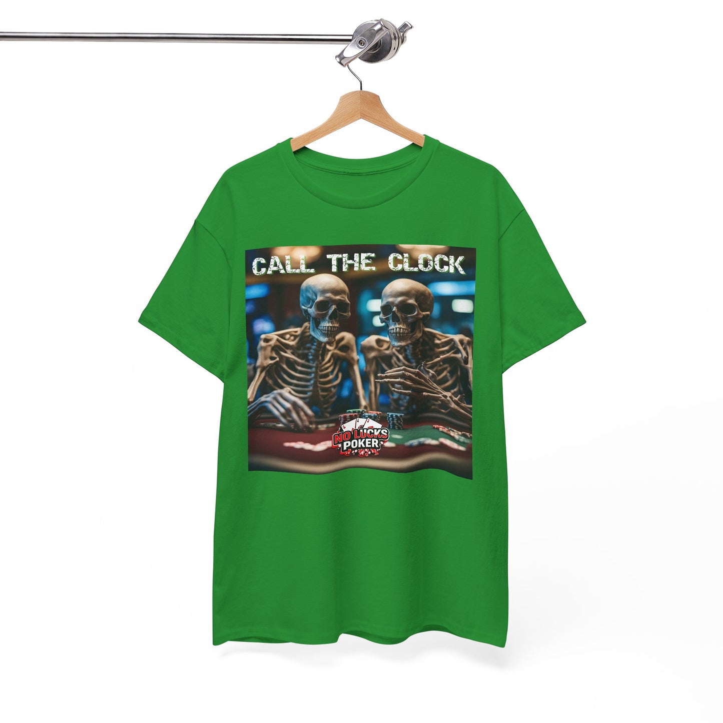 Call the clock skull unisex heavy cotton T-Shirt Must have Good Luck All-in