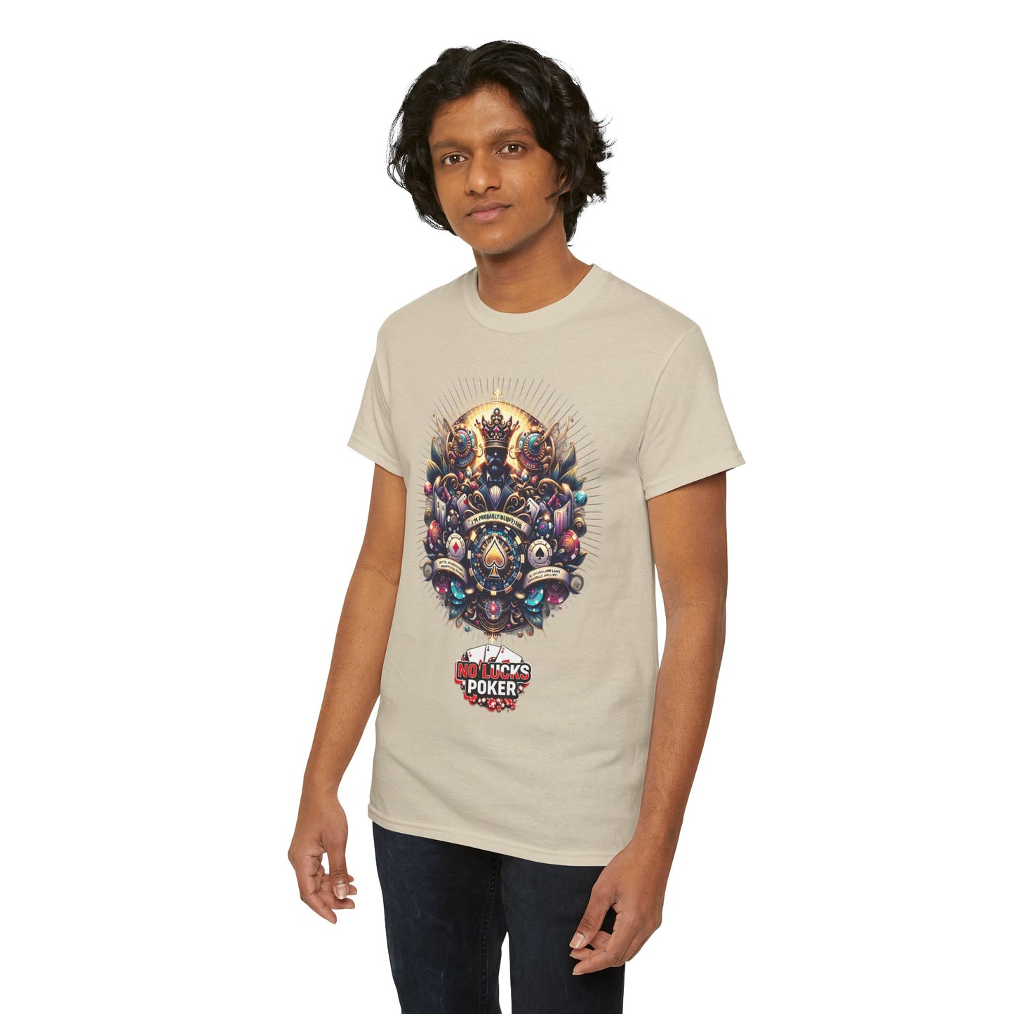 I'm Probably Bluffing unisex heavy cotton tee Poker Apparel