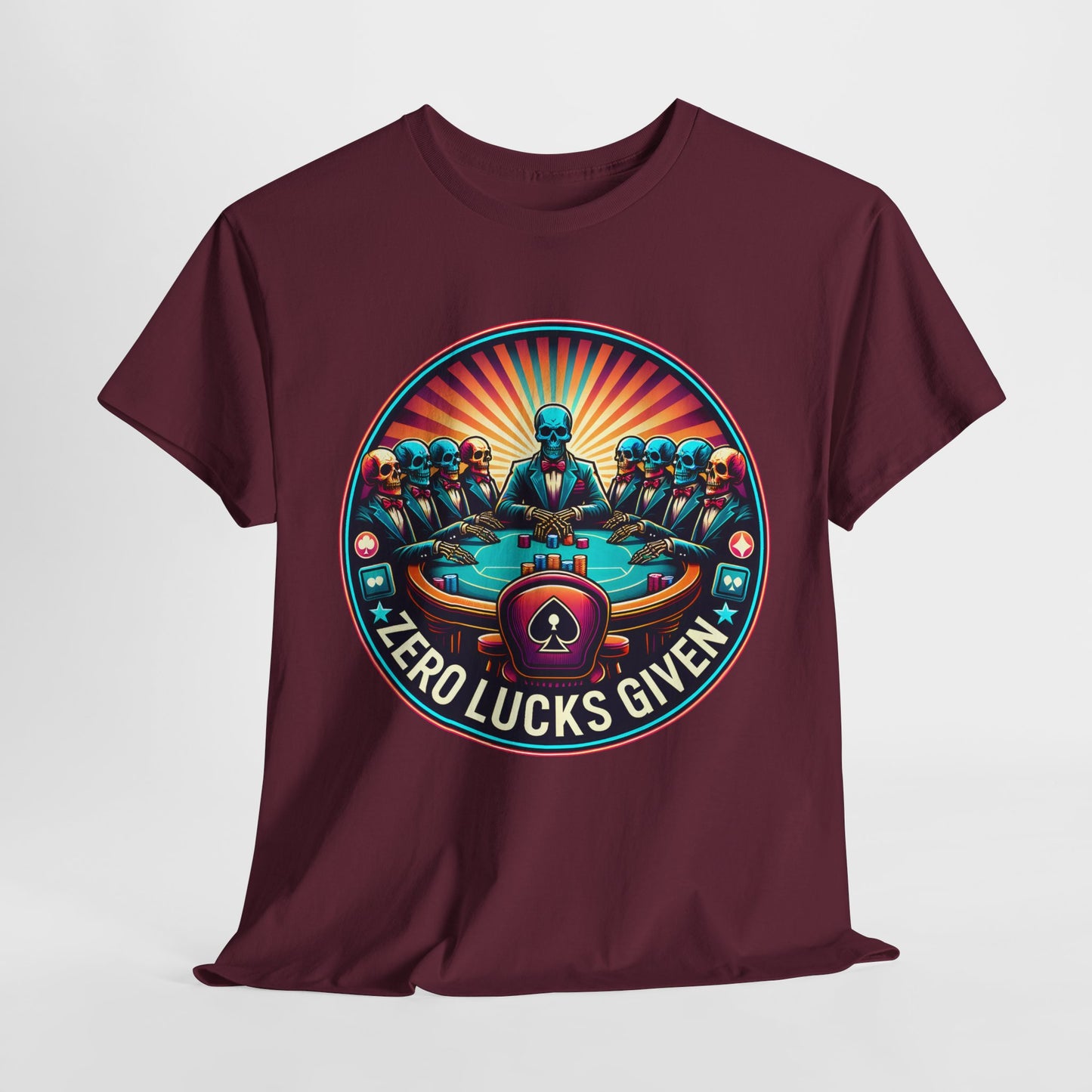Zero Lucks Given unisex heavy cotton tee Poker Apparel