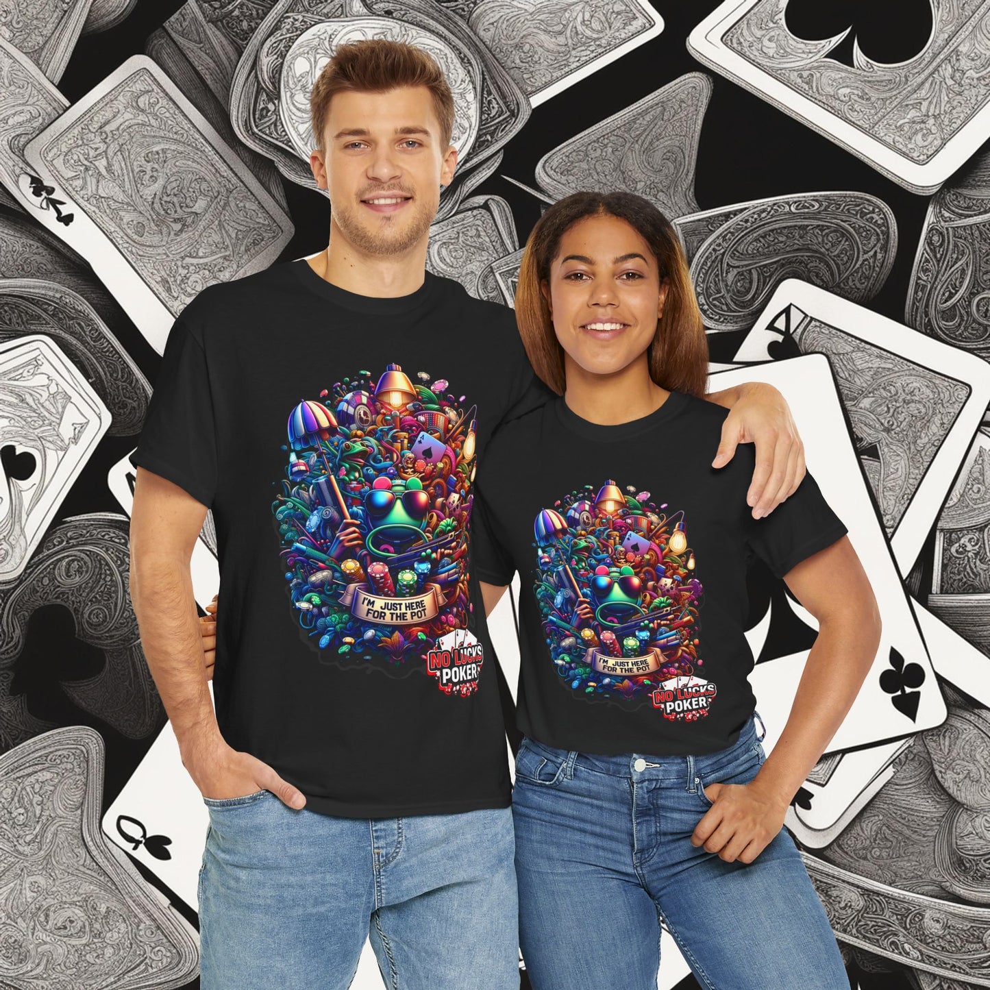 I'm Just here for the Pot unisex heavy cotton tee Poker Apparel