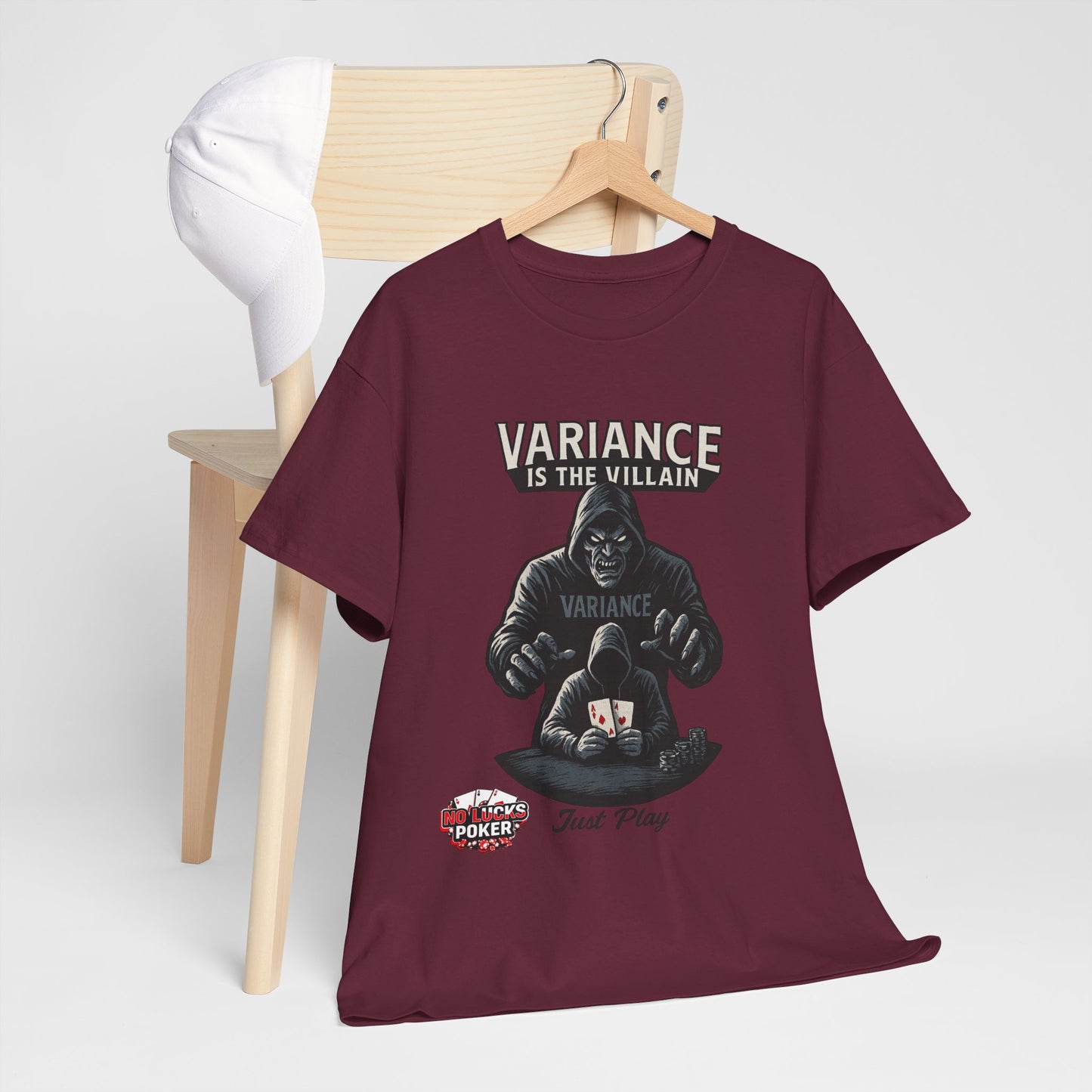 Variance is the Villain Poker T-Shirt | Zero Lucks – Fight the Swings