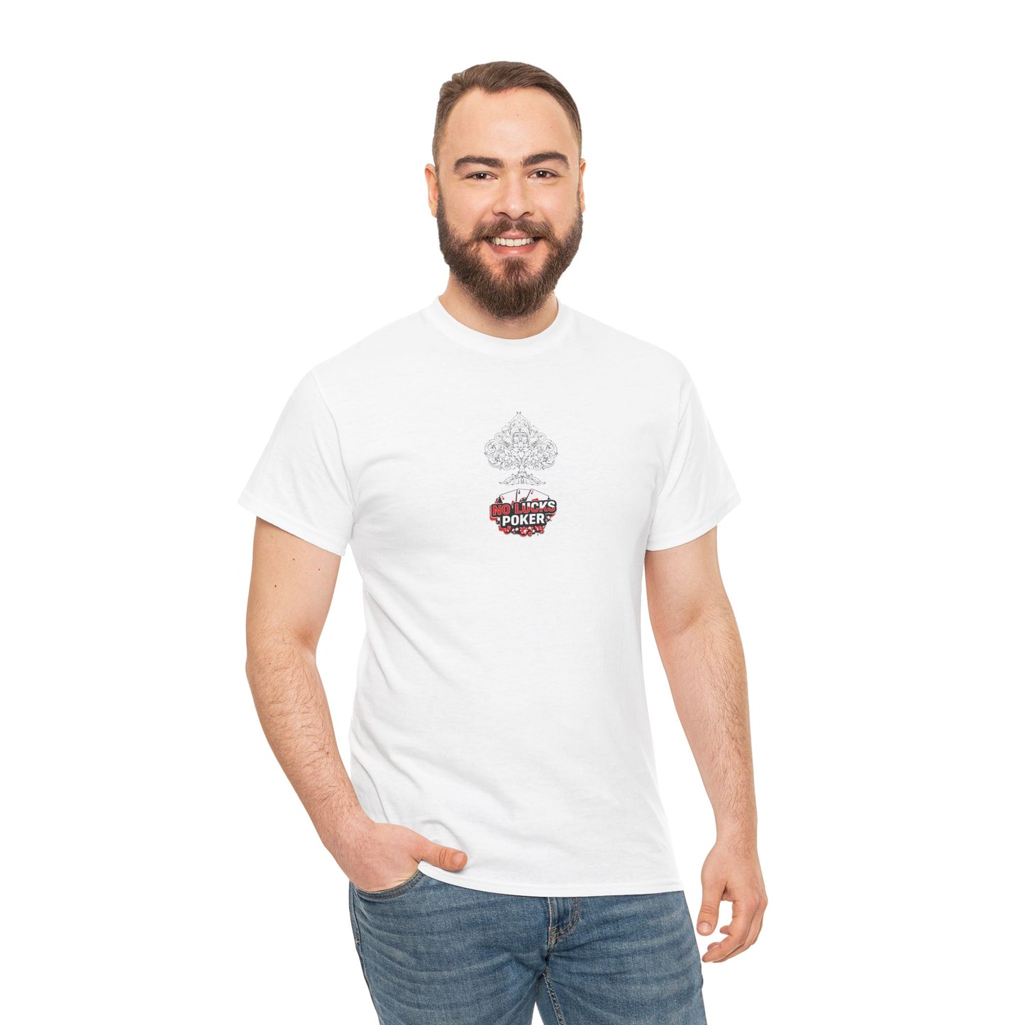 No Lucks Given Logo Poker T-Shirt | Built for Players, Not Luck