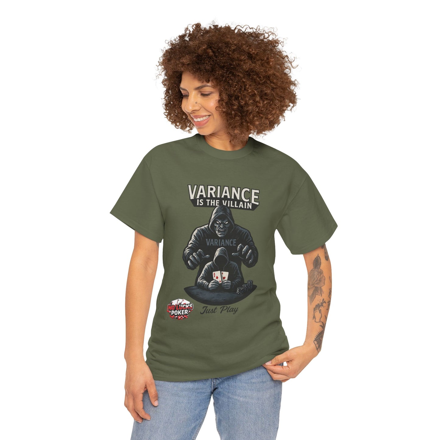 Variance is the Villain Poker T-Shirt | Zero Lucks – Fight the Swings