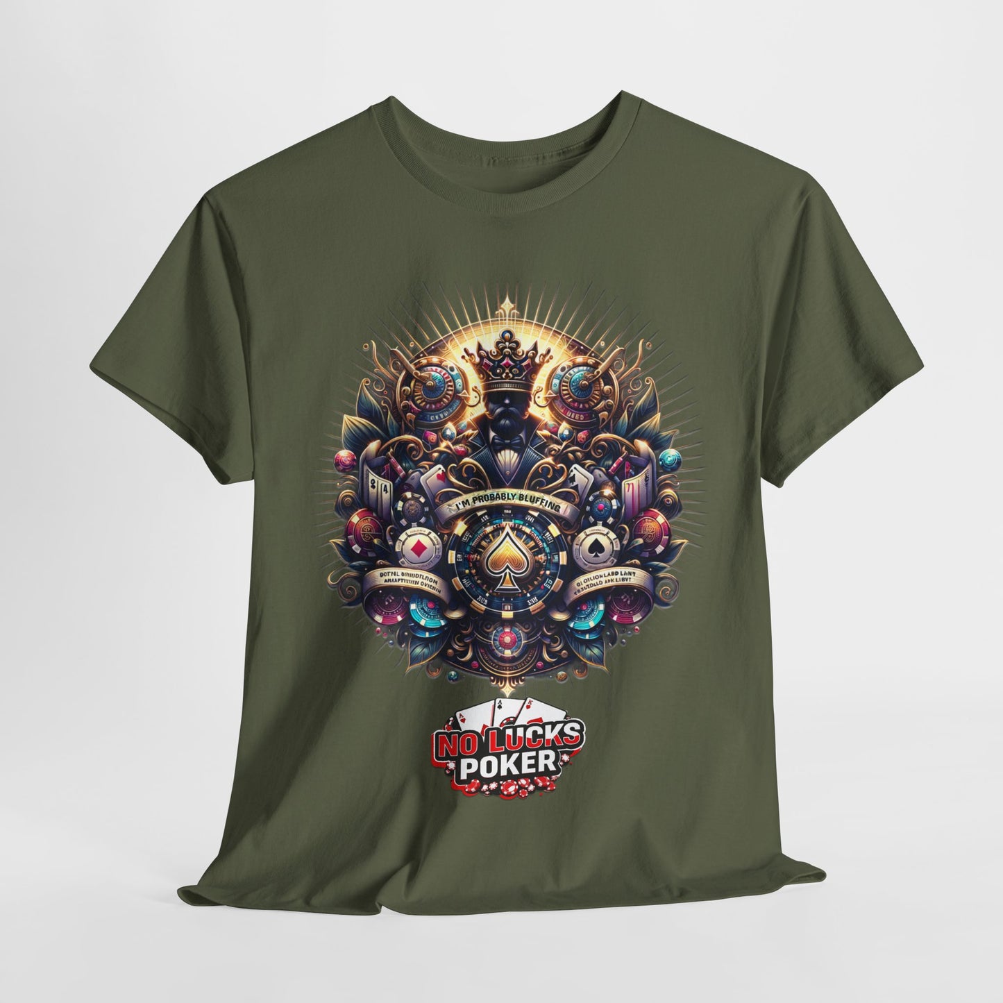I'm Probably Bluffing unisex heavy cotton tee Poker Apparel