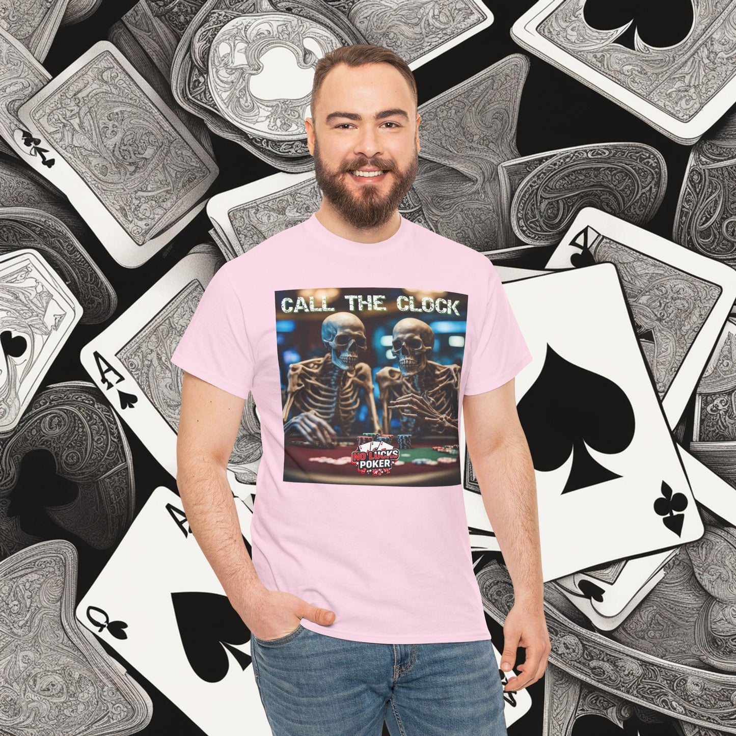 Call the clock skull unisex heavy cotton T-Shirt Must have Good Luck All-in
