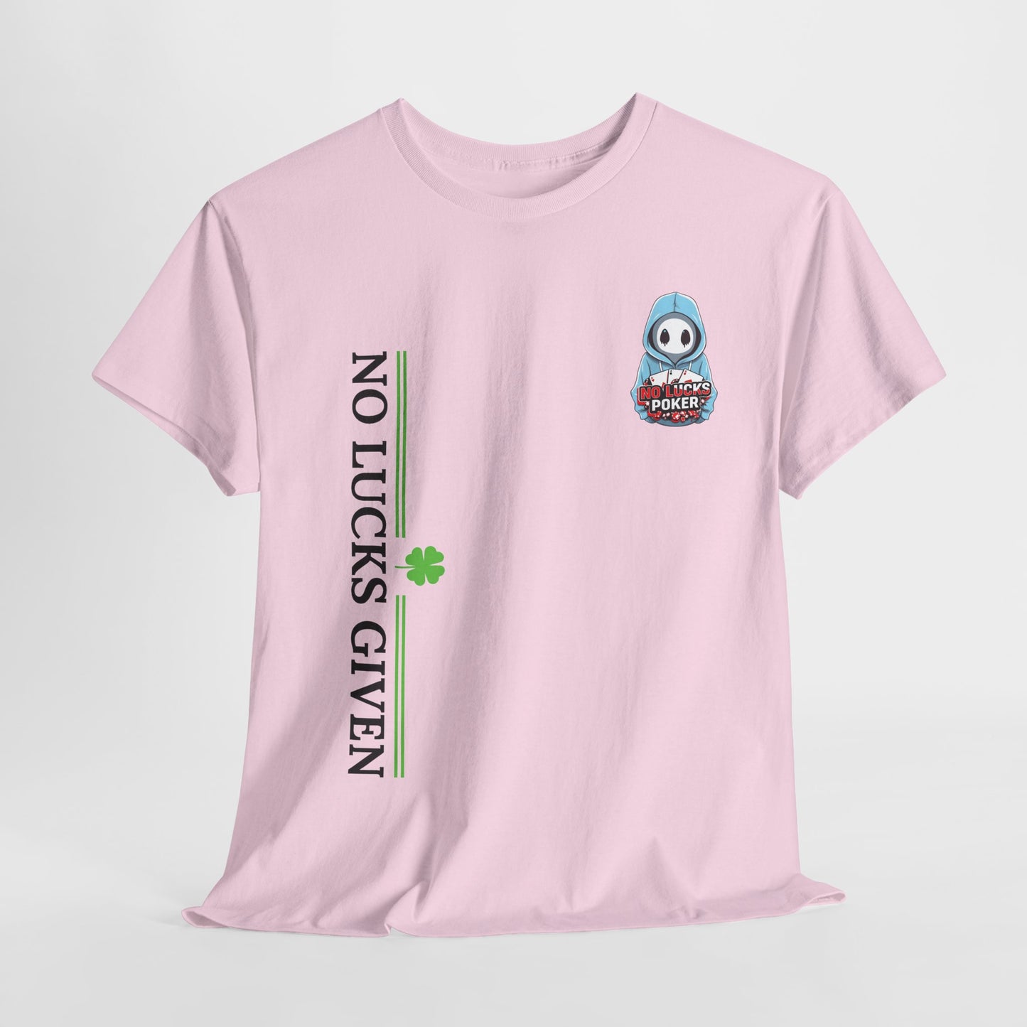 No Lucks Given – Ghost Logo Poker T-Shirt | Stealth Blackout Style