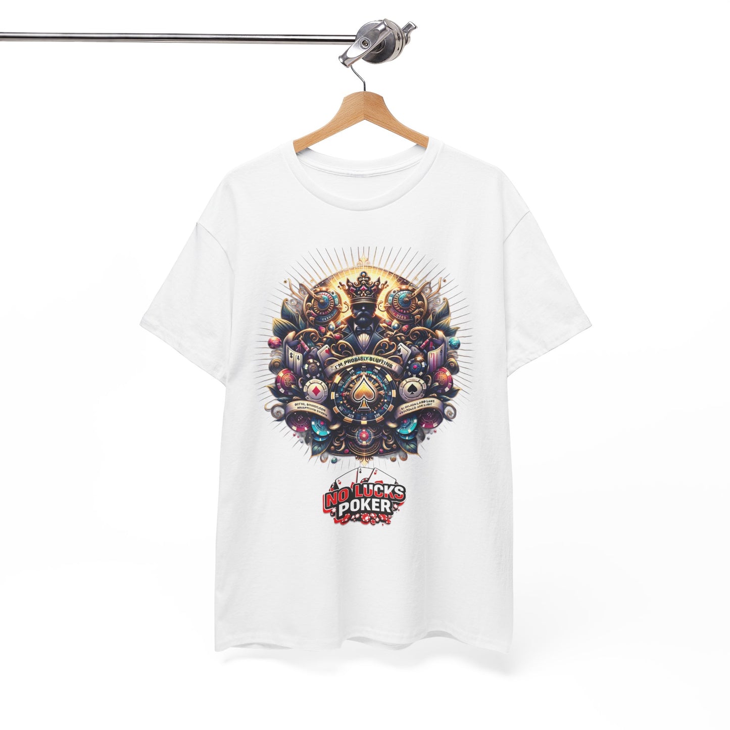 I'm Probably Bluffing unisex heavy cotton tee Poker Apparel