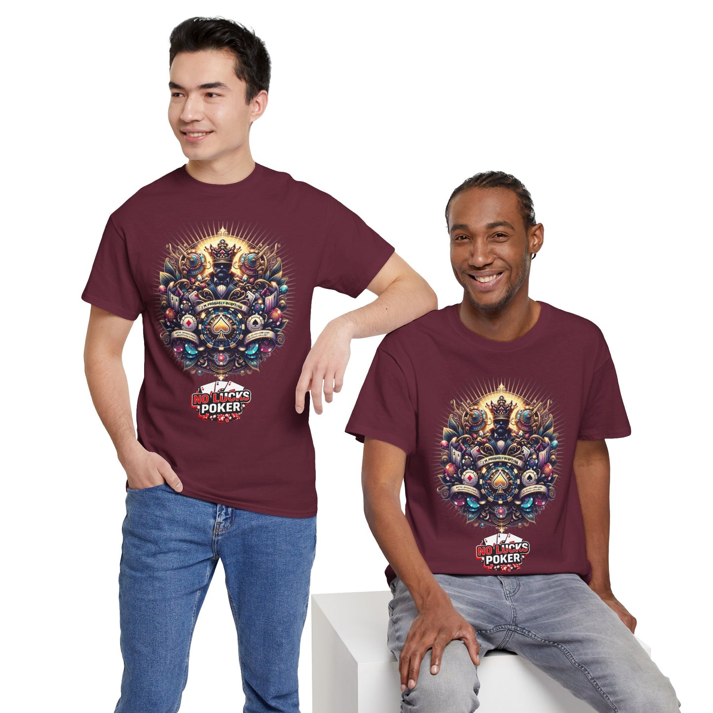 I'm Probably Bluffing unisex heavy cotton tee Poker Apparel