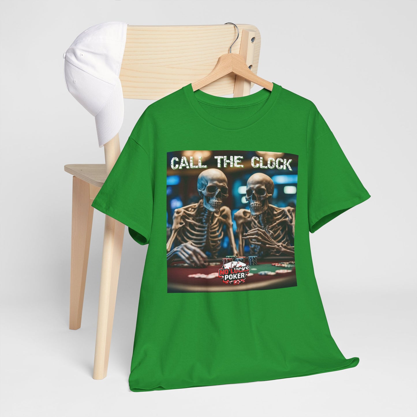 Call the clock skull unisex heavy cotton T-Shirt Must have Good Luck All-in