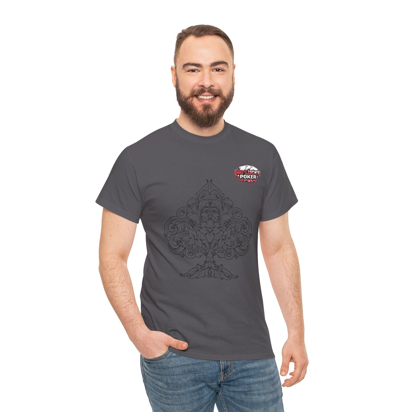 No Lucks Given – Spade Poker T-Shirt (Good Luck, All In)