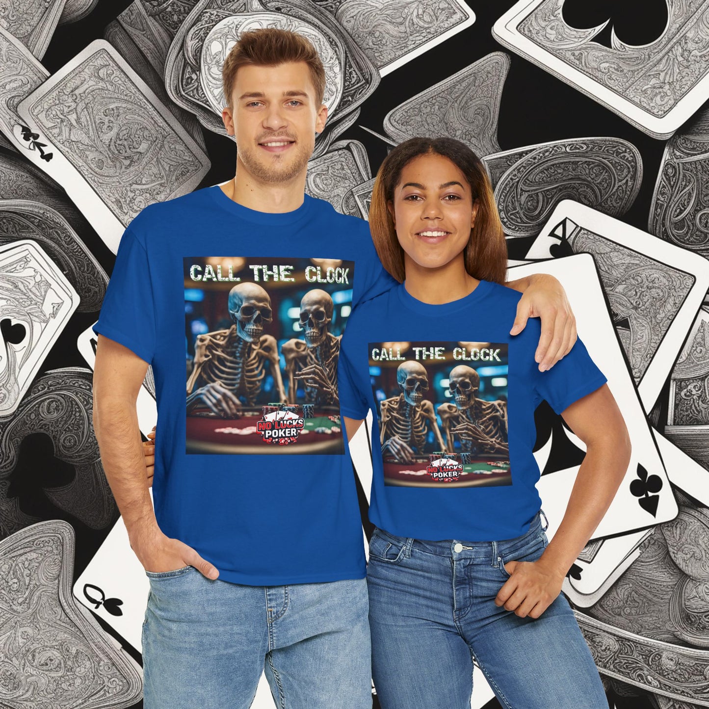 Call the clock skull unisex heavy cotton T-Shirt Must have Good Luck All-in