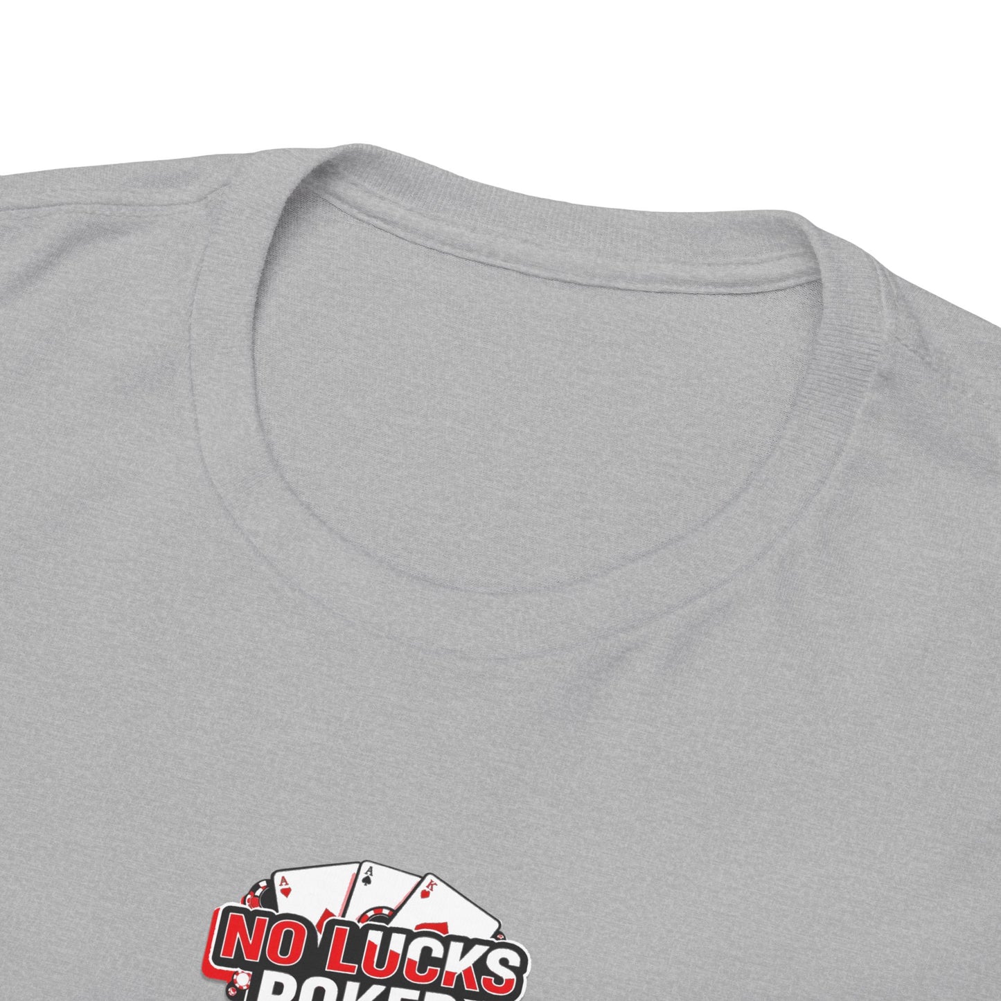 No Lucks Given – Hero/Villain Poker Skull Tee (Headphones Edition)