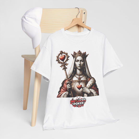 Queen of Hearts Poker T-Shirt | Unisex Heavy Cotton Tee