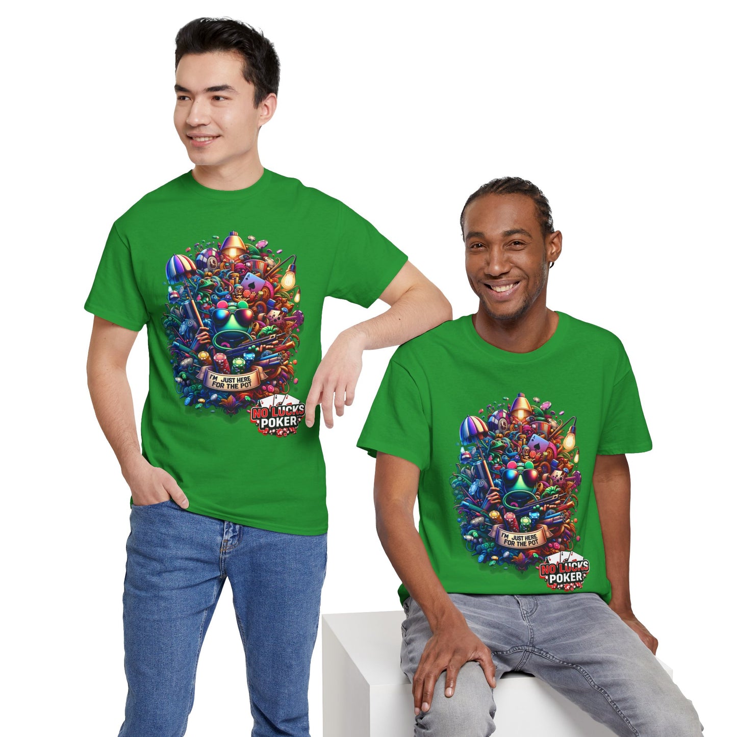 I'm Just here for the Pot unisex heavy cotton tee Poker Apparel