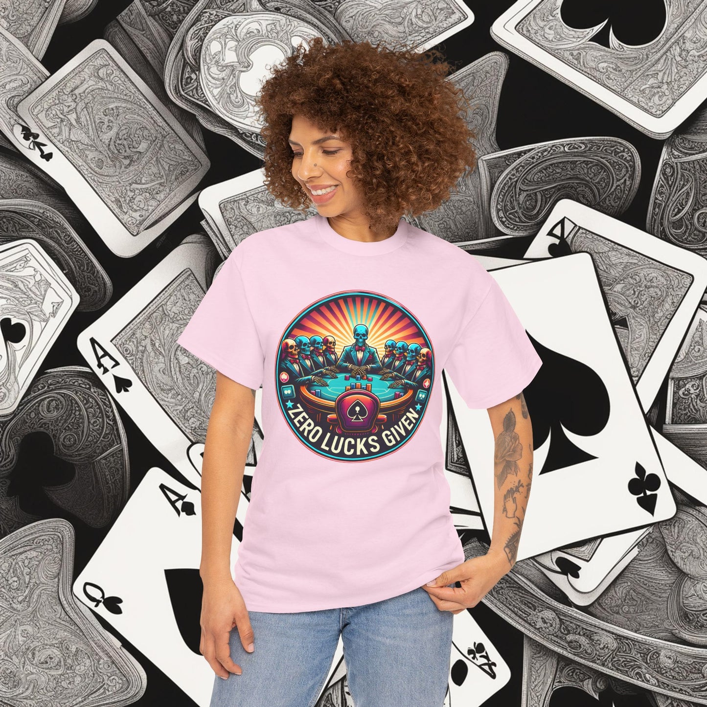 Zero Lucks Given unisex heavy cotton tee Poker Apparel