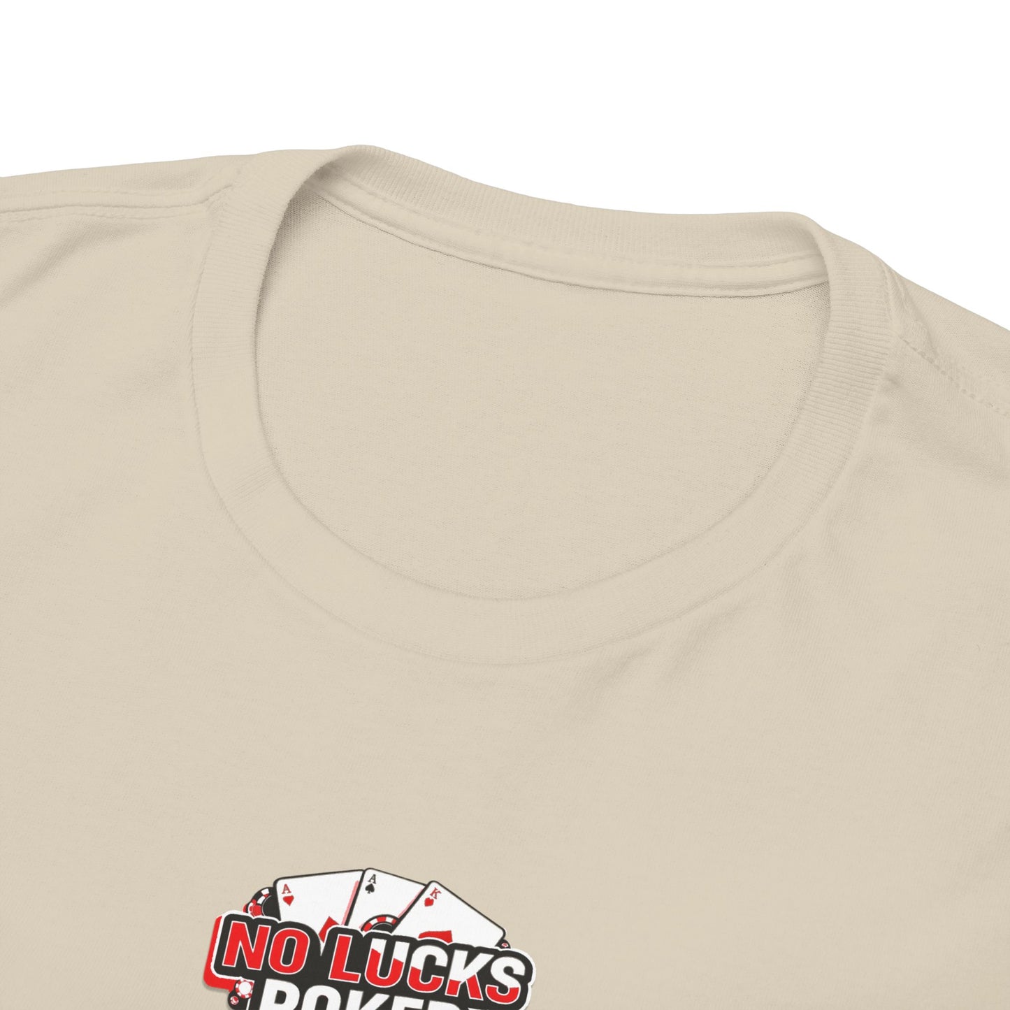 No Lucks Given – Hero/Villain Poker Skull Tee (Headphones Edition)