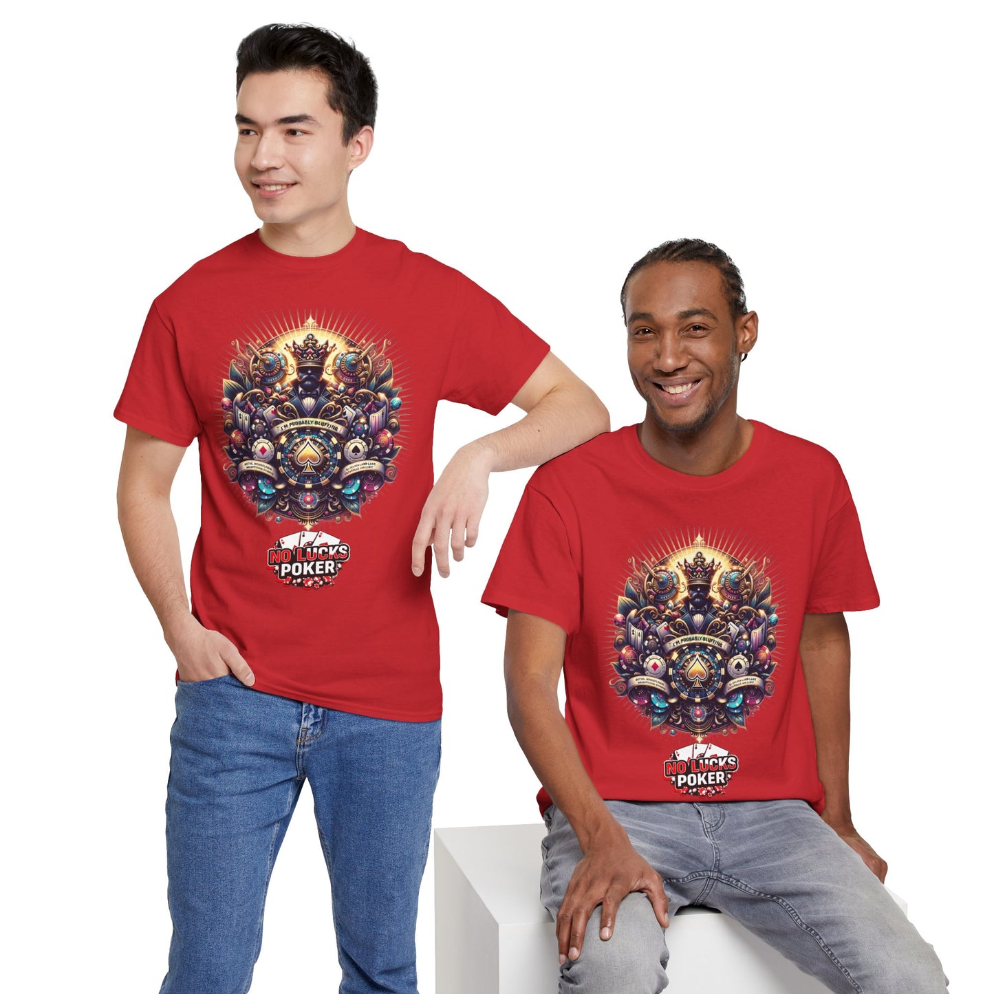 I'm Probably Bluffing unisex heavy cotton tee Poker Apparel