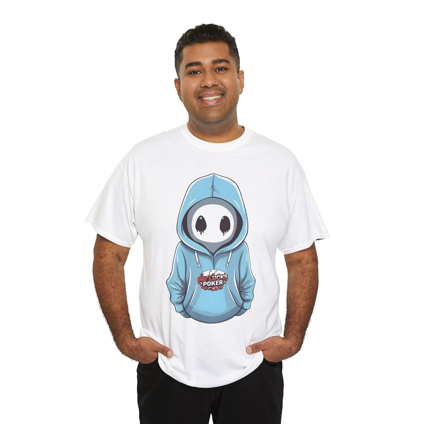 No Lucks Given – Mysterious Hoodie Player Poker Tee