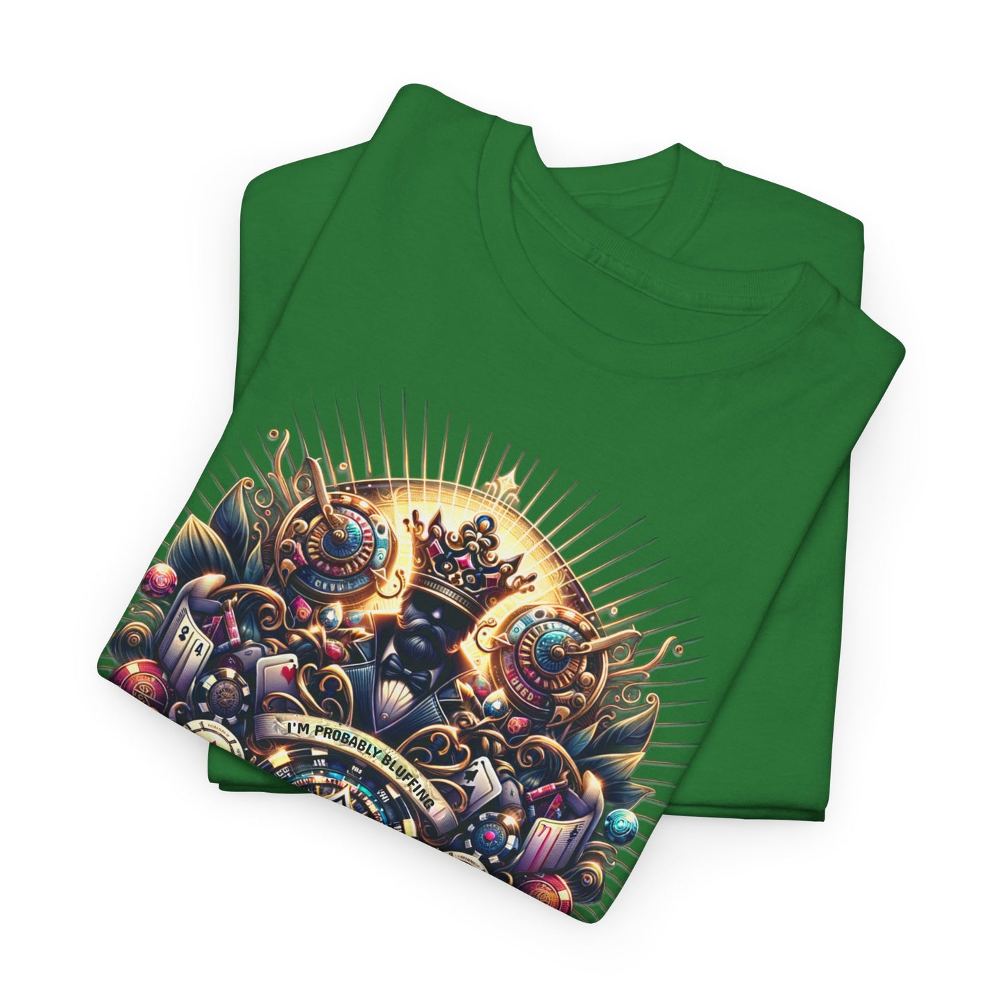 I'm Probably Bluffing unisex heavy cotton tee Poker Apparel