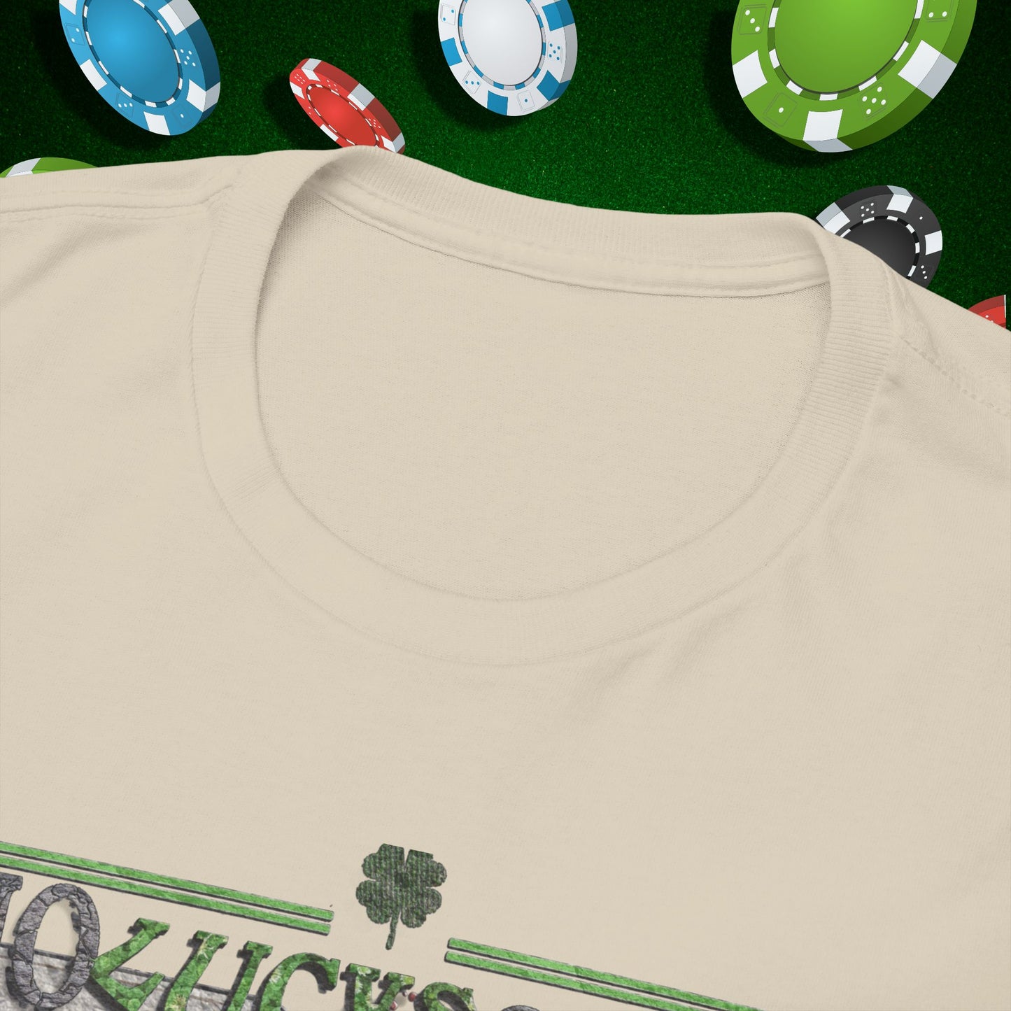 No Lucks Given Skull Breaking thru Ace of Spades T-Shirt Must have Good Luck All-in